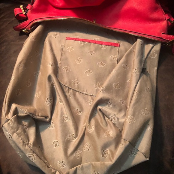 Mulberry Pinkish Red Shoulder Bag with Gold Hardware **Wear on corners and strap - Picture 12 of 16